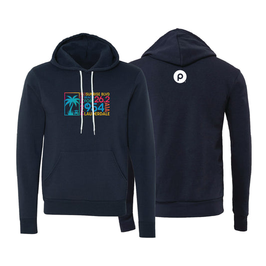 A1A Tri-Blend Pullover Fleece Hoodie - Unisex - Navy