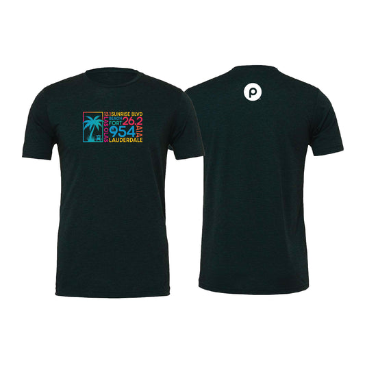 A1A Tri-Blend Short Sleeve Tee Shirt - Unisex - Emerald