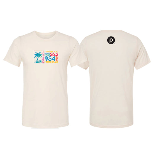 A1A Tri-Blend Short Sleeve Tee Shirt - Unisex - Natural