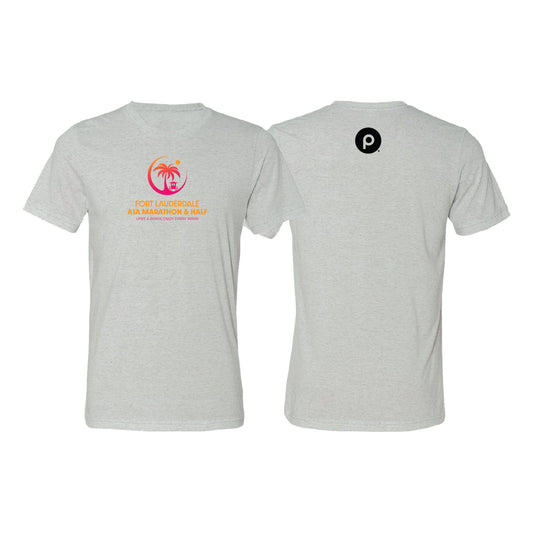 A1A Tri-Blend Short Sleeve Tee Shirt - Unisex - White Fleck