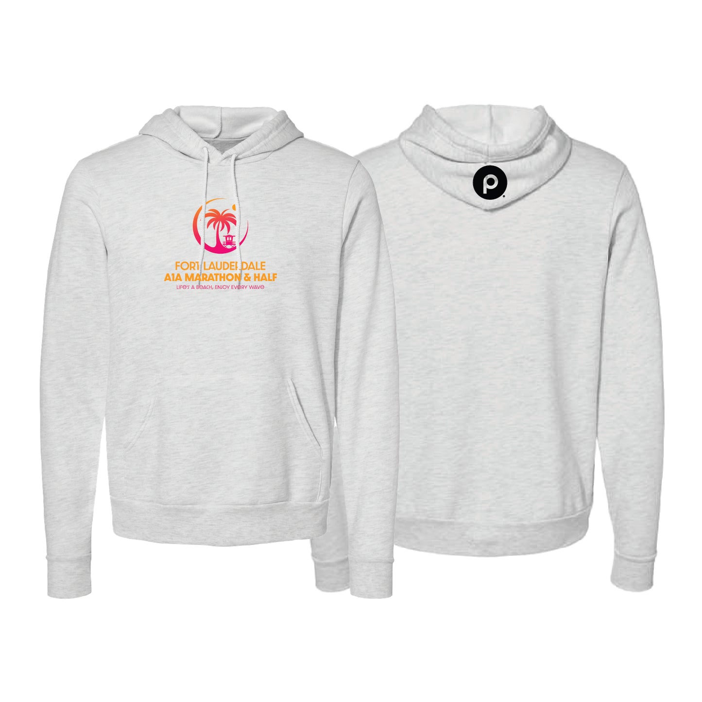 A1A Tri-Blend Pullover Fleece Hoodie - Unisex - Ash