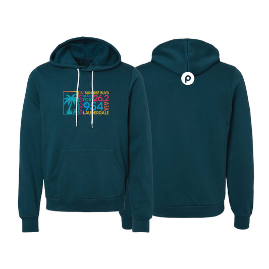 A1A Tri-Blend Pullover Fleece Hoodie - Unisex - Atlantic