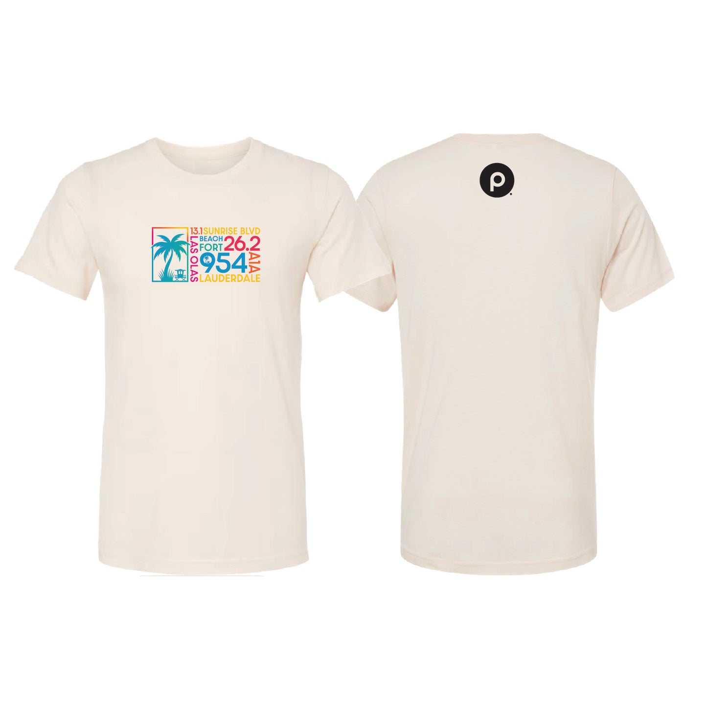 A1A Tri-Blend Short Sleeve Tee Shirt - Unisex - Natural